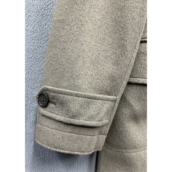 Lauren Ralph Lauren Men Double Breasted Overcoat Wool Blend Olive Green Size 42R - Picture 14 of 16